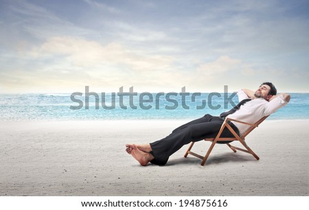 Similar – Image, Stock Photo Man sitting on beach wall looking out at lake