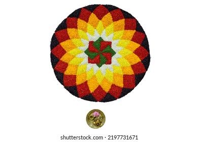 Onam Pookkalam Gradient Floral Pattern