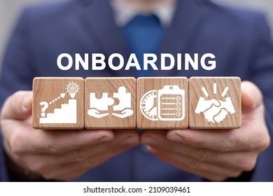 Onboarding Business Process New Employee Welcome Concept. Onboarding Worker Management.