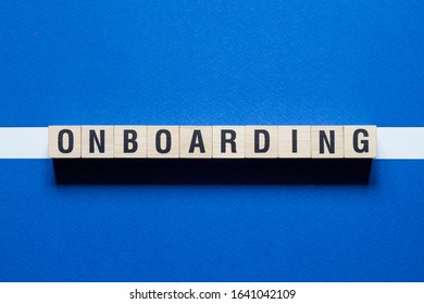 Onboarding Word Concept On Cubes