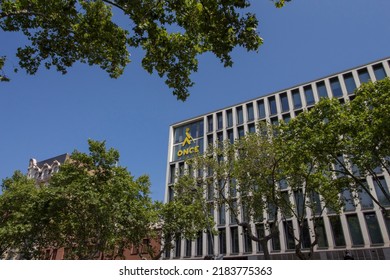 ONCE building. National Organization of the Blind of Spain in the city of Barcelona, Catalonia, Spain. July 2022.