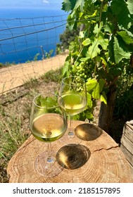 A Once In A Lifetime Glass Of Wine On A Cliff's Edge In Cinque Terre Italy