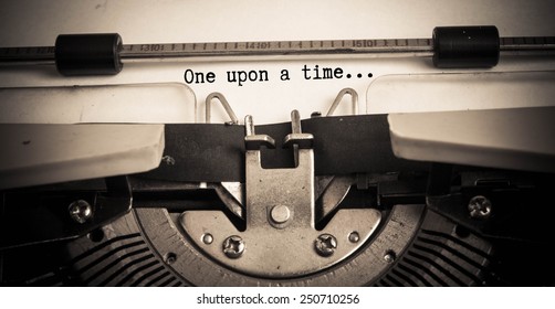 Once Upon A Time Concept On Paper With Typewriter 