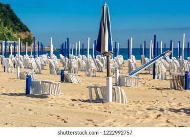 Ondarreta Beach In A Sunny Day, San Sebastian, Spain