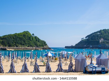 Ondarreta Beach In A Sunny Day, San Sebastian (Spain)