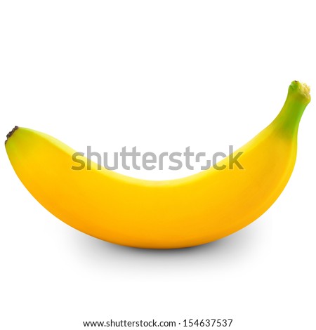one bananas isolated on white background 