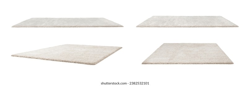 One beautiful carpet isolated on white, set