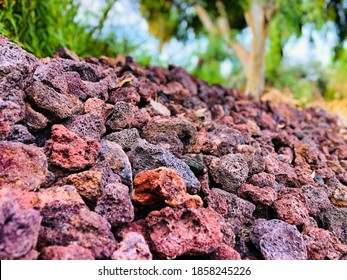 One Of The Beautiful Igneous Rocks Among The Green Nature