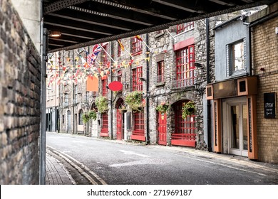 One beautiful  street  in Dublin, Ireland