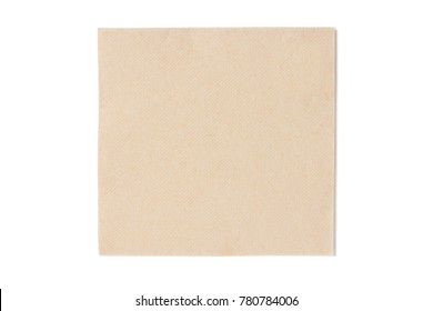 one beige paper napkin