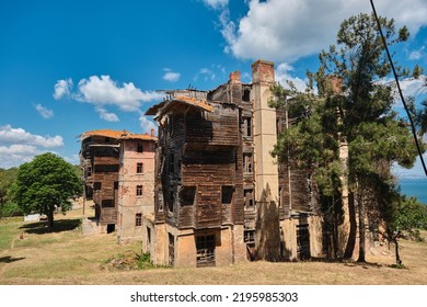 One Of The Biggest Wooden Made Building And Local Name Is Rum Ermeni Yetimhanesi In Büyükada, Istanbul