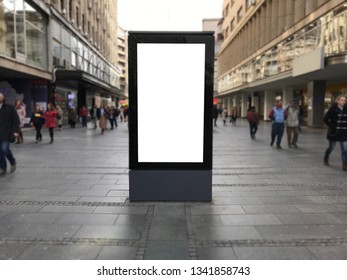 One Blank Billboard In Belgrade, Walking Street