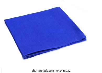 One Blue Napkin On White 