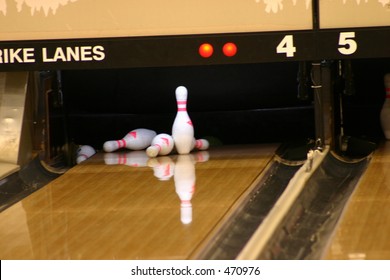 One Bowling Pin Standing