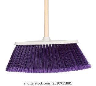 One broom isolated on white. Cleaning tool - Powered by Shutterstock