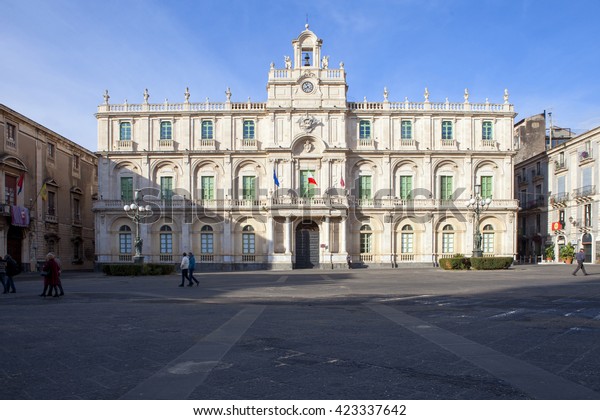 One Building Literature University Catania Situated Stock Photo (Edit Now)  423337642