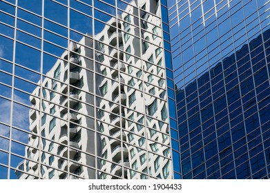 One Building Warped Glass Another Stock Photo 1904433 | Shutterstock