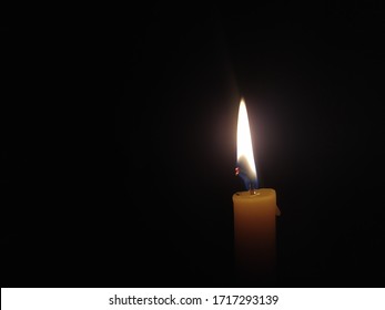 One candlelight in the dark