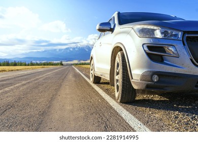 one car on road side