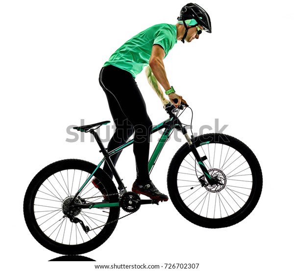 man on mountain bike