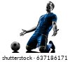soccer player isolated