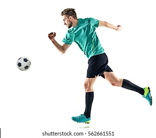 One Caucasian Soccer Player Man Running Stock Photo 562661551 ...