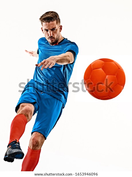 One Caucasian Youg Soccer Player Man Stock Photo 1653946096 | Shutterstock