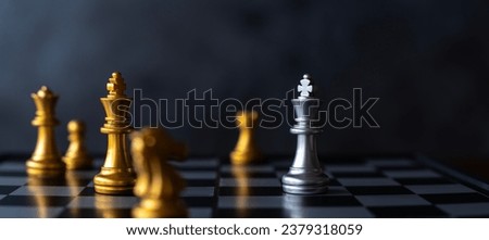 One Chess Piece is with a full set of chess strategy, planning and decision making concepts. Chess board game to represent the business strategy with competition and challenging.