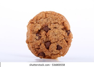 One Chocolate Chip Cookies On White 