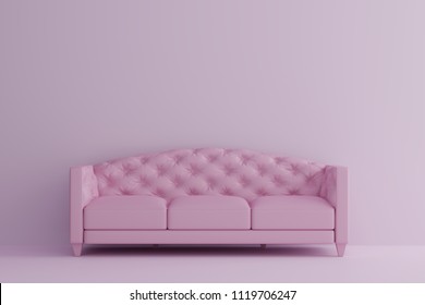 one classic sofa style in living room. Minimal style concept. pastel color style.  - Shutterstock ID 1119706247