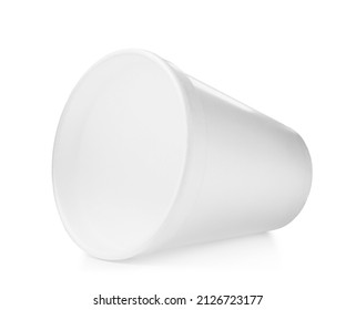 One Clean Styrofoam Cup Isolated On White