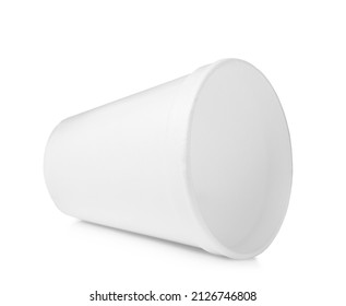 One Clean Styrofoam Cup Isolated On White