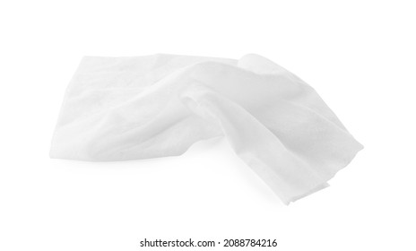 One Clean Wet Wipe Isolated On White