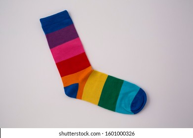 One Colorful And Stripes Sock