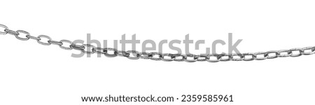 One common metal chain isolated on white