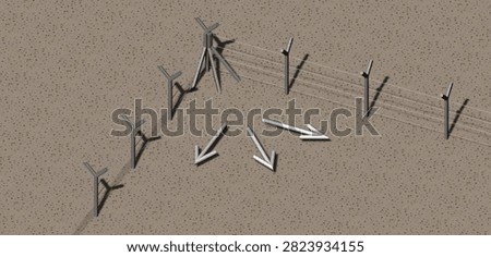 One concrete corner post for chain link wire configuration.