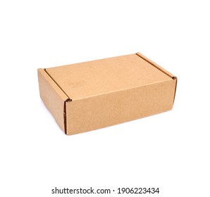 One Craft Box Isolated On White Background