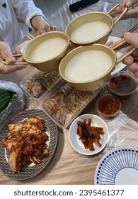 One day of home cooking, cooking Korean food Bossam. Bossam is cooked with pork. - Shutterstock ID 2395461377