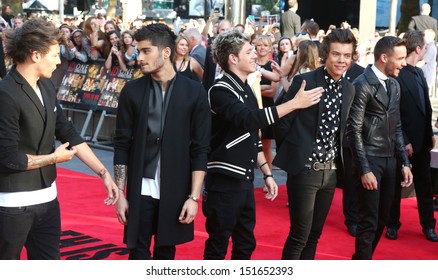 One Direction Arriving For The One Direction This Is Us World Film Premiere, London. 20/08/2013