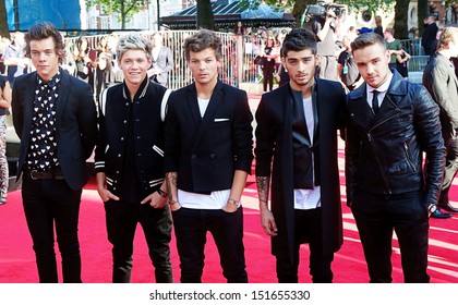 One Direction Arriving For The One Direction This Is Us World Film Premiere, London. 20/08/2013