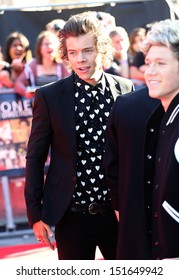 One Direction, Harry Styles Arriving For The One Direction This Is Us World Film Premiere, London. 20/08/2013