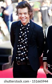 One Direction, Harry Styles Arriving For The One Direction This Is Us World Film Premiere, London. 20/08/2013 