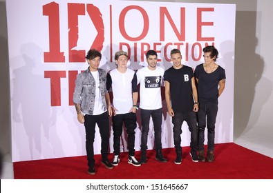 One Direction, Harry Styles, Niall Horan, Liam Payne, Louis Tomlinson, Zayn Malik At The One Direction This Is Us Film - Press Conference, London. 19/08/2013