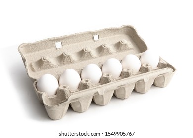 One Dozen Egg Carton Half Full Stock Photo 1549905767 | Shutterstock