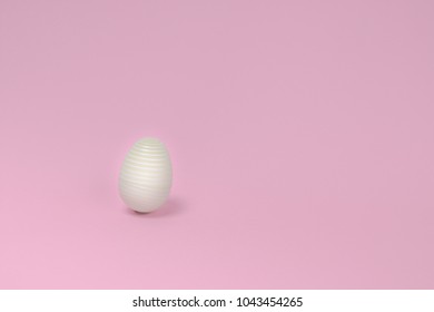 One egg on solid background