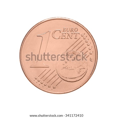 one euro cents coin - isolated on white
