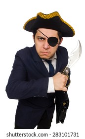 One Eyed Pirate Briefcase Sword Isolated Stock Photo 283101731 ...