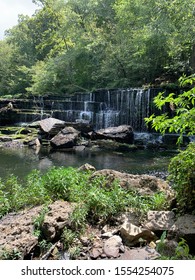 One Of The Falls Running Through Old Stone Fort Archaeological Park In Manchester, TN.