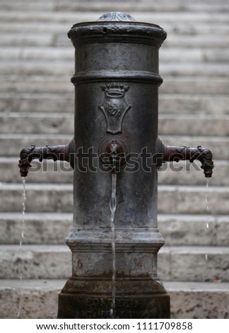 One of the famous water fountains of Rome, popularly called 