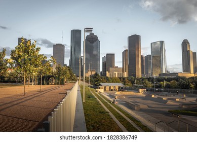 One Fine Afternoon At Buffalo Bayou Park By Downtown, Houston. 